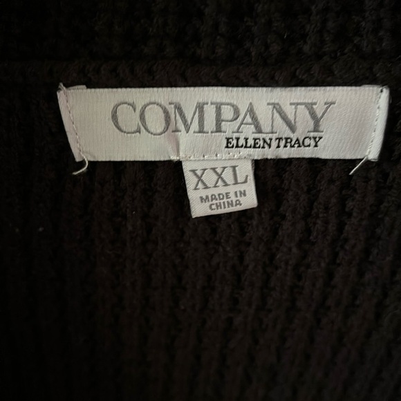 Womens Plus Size Ellen Tracy Company, XXL, Black Cardigan Sweater - Picture 2 of 3
